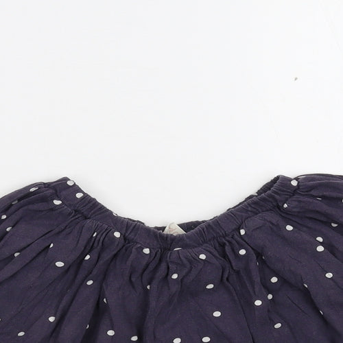 Kid Nature Girls Blue Polka Dot  Mini Skirt Size 3 Years