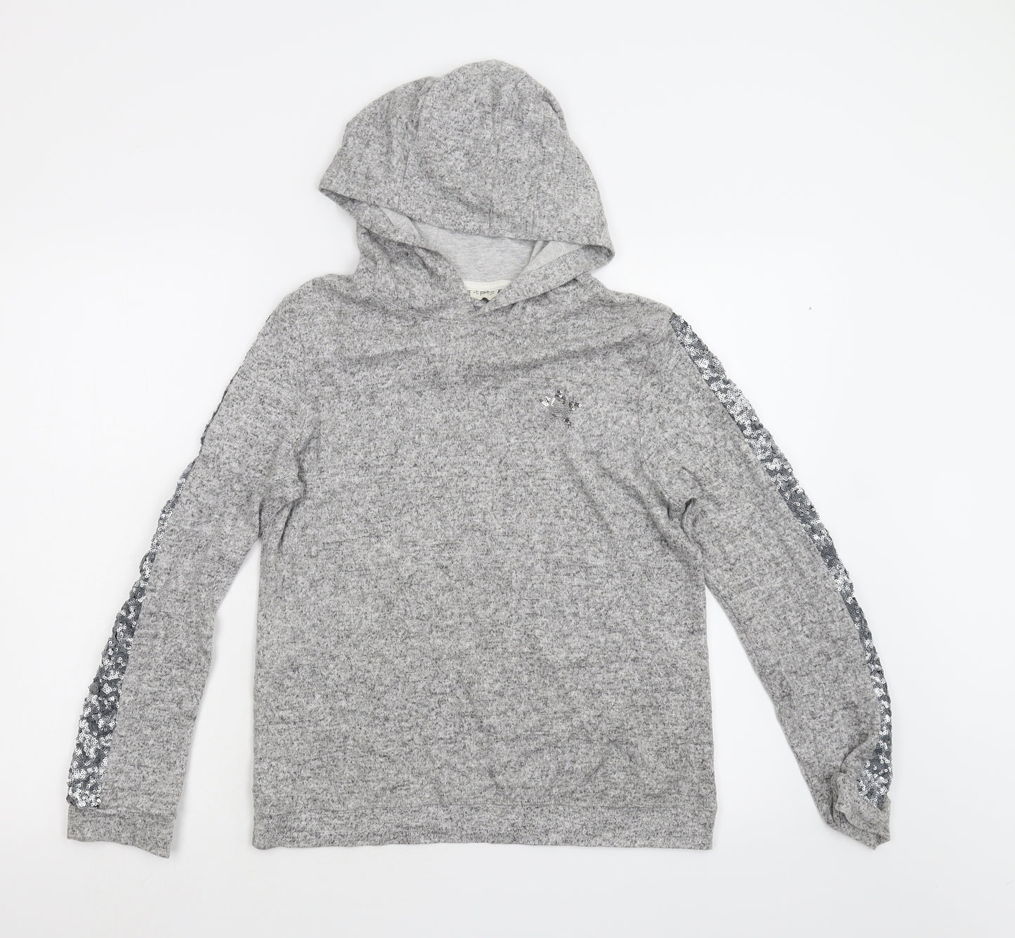 F&F Girls Grey   Pullover Hoodie Size 13-14 Years
