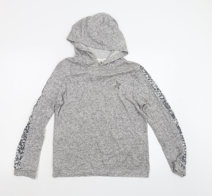 F&F Girls Grey   Pullover Hoodie Size 13-14 Years