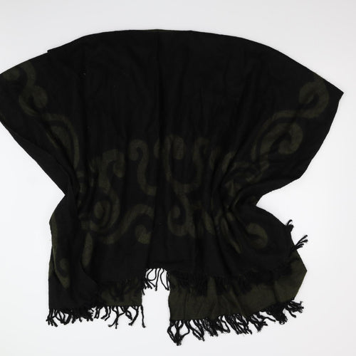 Forum Womens Black Geometric Knit Cape Jumper One Size