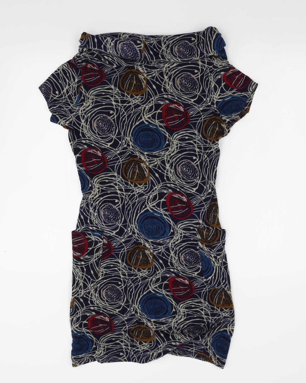 Tenki Womens Multicoloured Floral  Tunic Blouse Size M