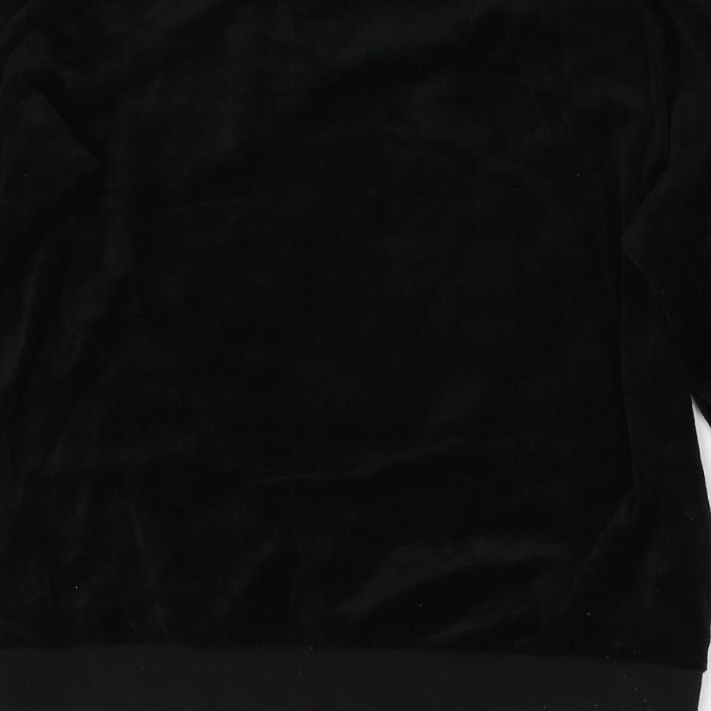 Peacocks Womens Black  Fleece Pullover Sweatshirt Size 10