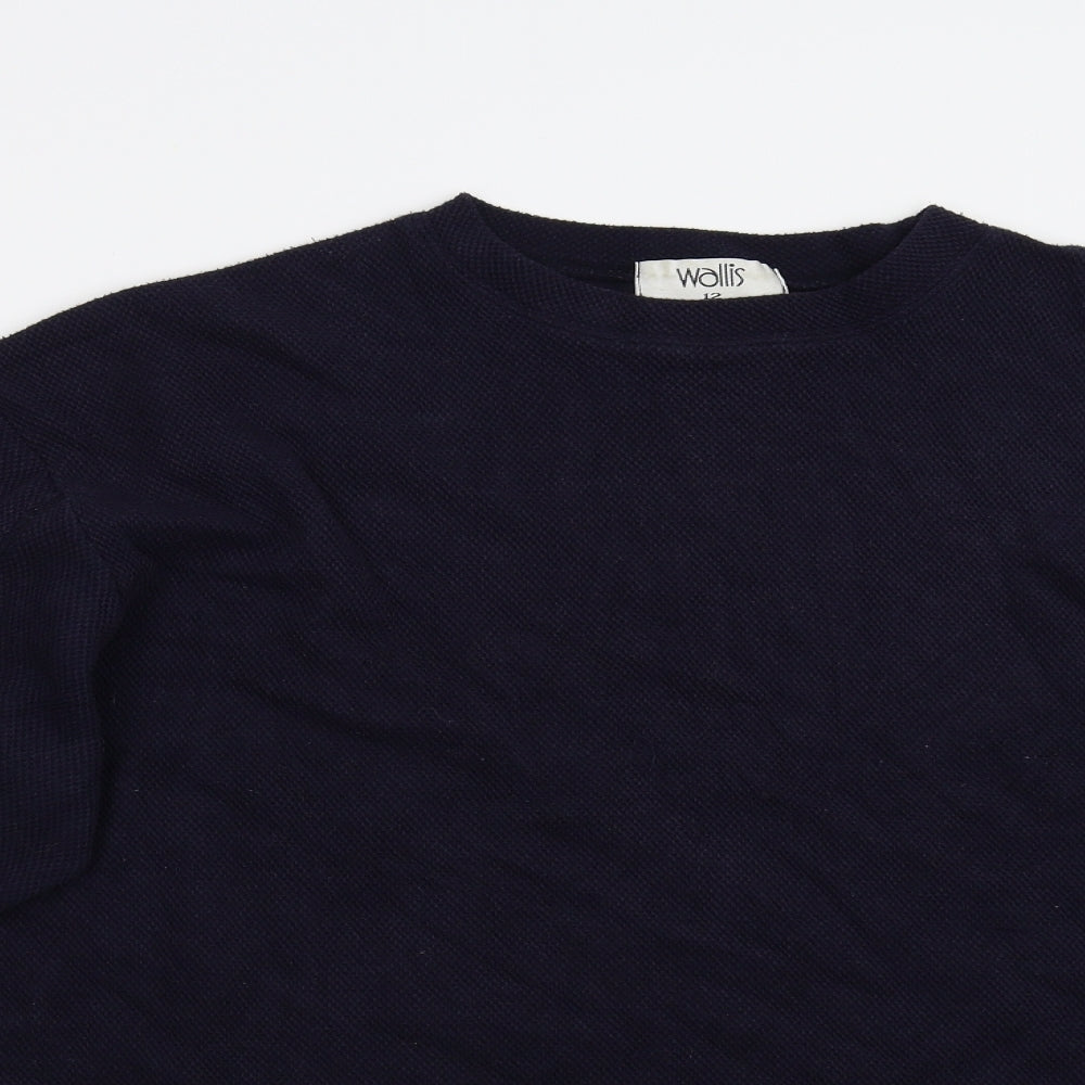 Wallis Womens Blue   Basic T-Shirt Size 12