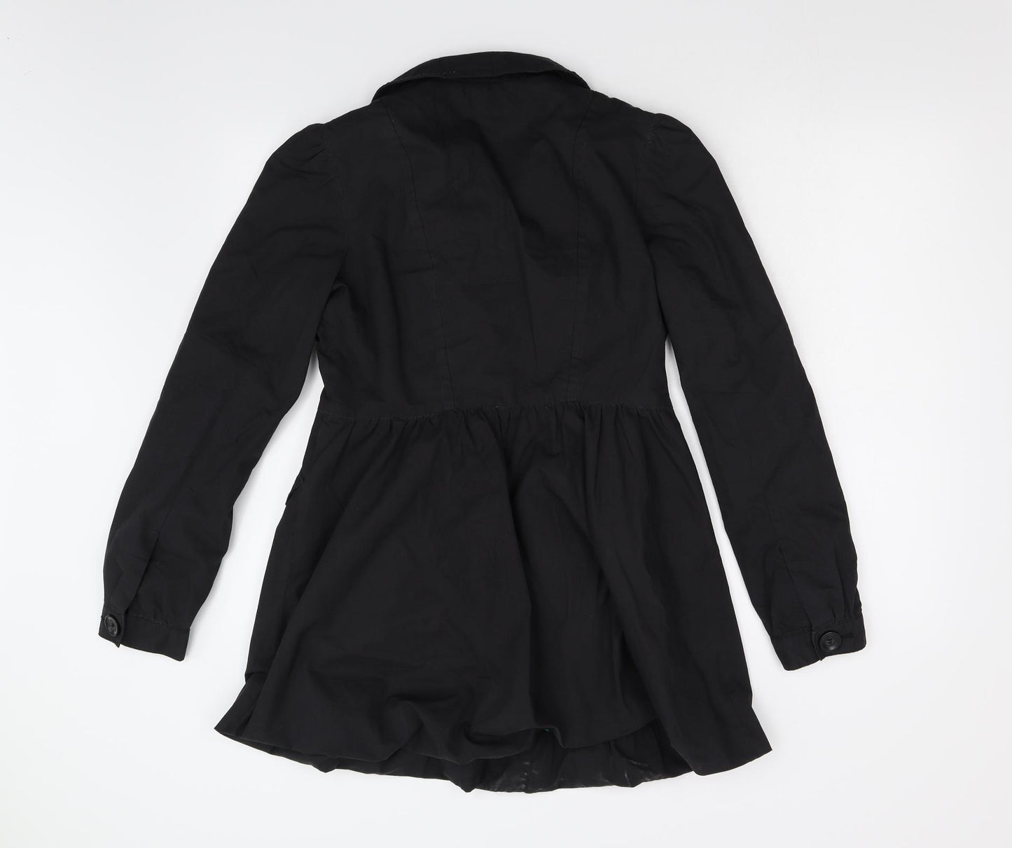 H&M Womens Black   Overcoat Coat Size 12
