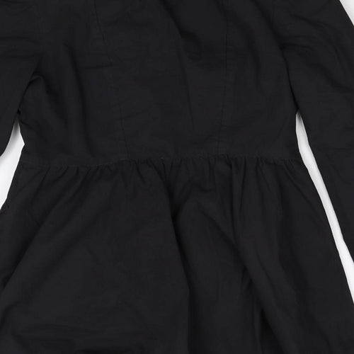 H&M Womens Black   Overcoat Coat Size 12