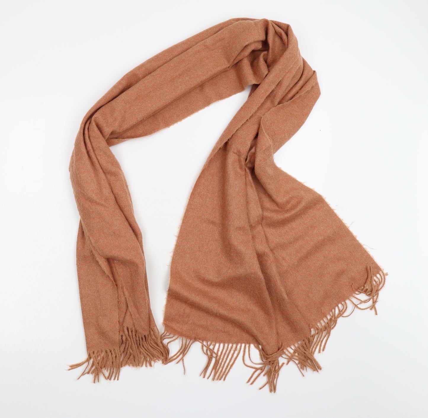 Preworn Womens Orange  Knit  Scarf