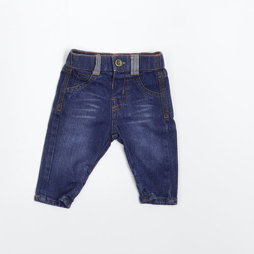 Nutmeg Baby Blue  Denim Track Pants Jeans Size Newborn