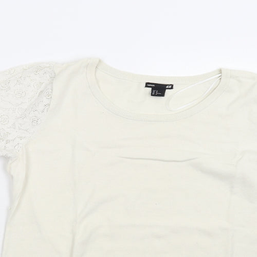H&M Mama Womens Ivory   Pullover Jumper Size M