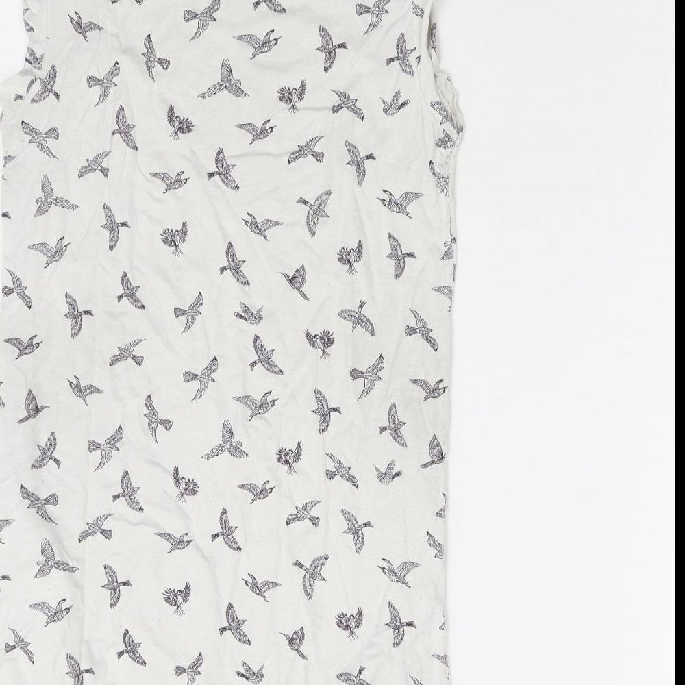 H&M Mama Womens White Animal Print  Basic T-Shirt Size M