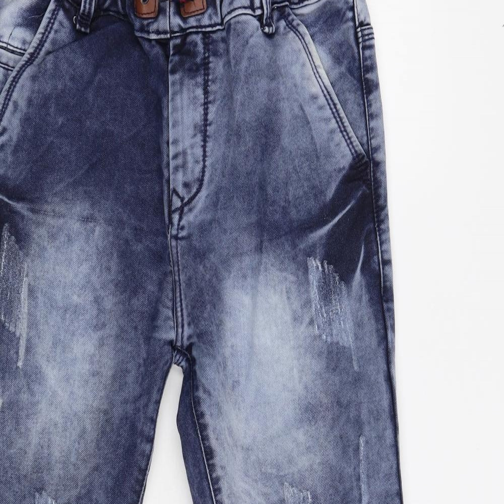 Preworn Mens Blue  Denim Tapered Jeans Size 34 L29 in