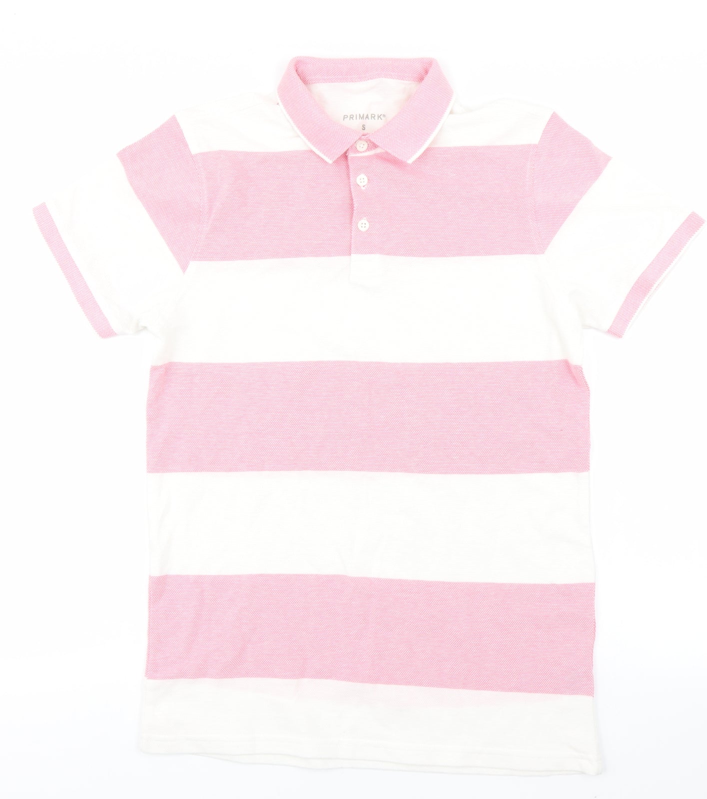 Primark Mens Pink Striped   T-Shirt Size S