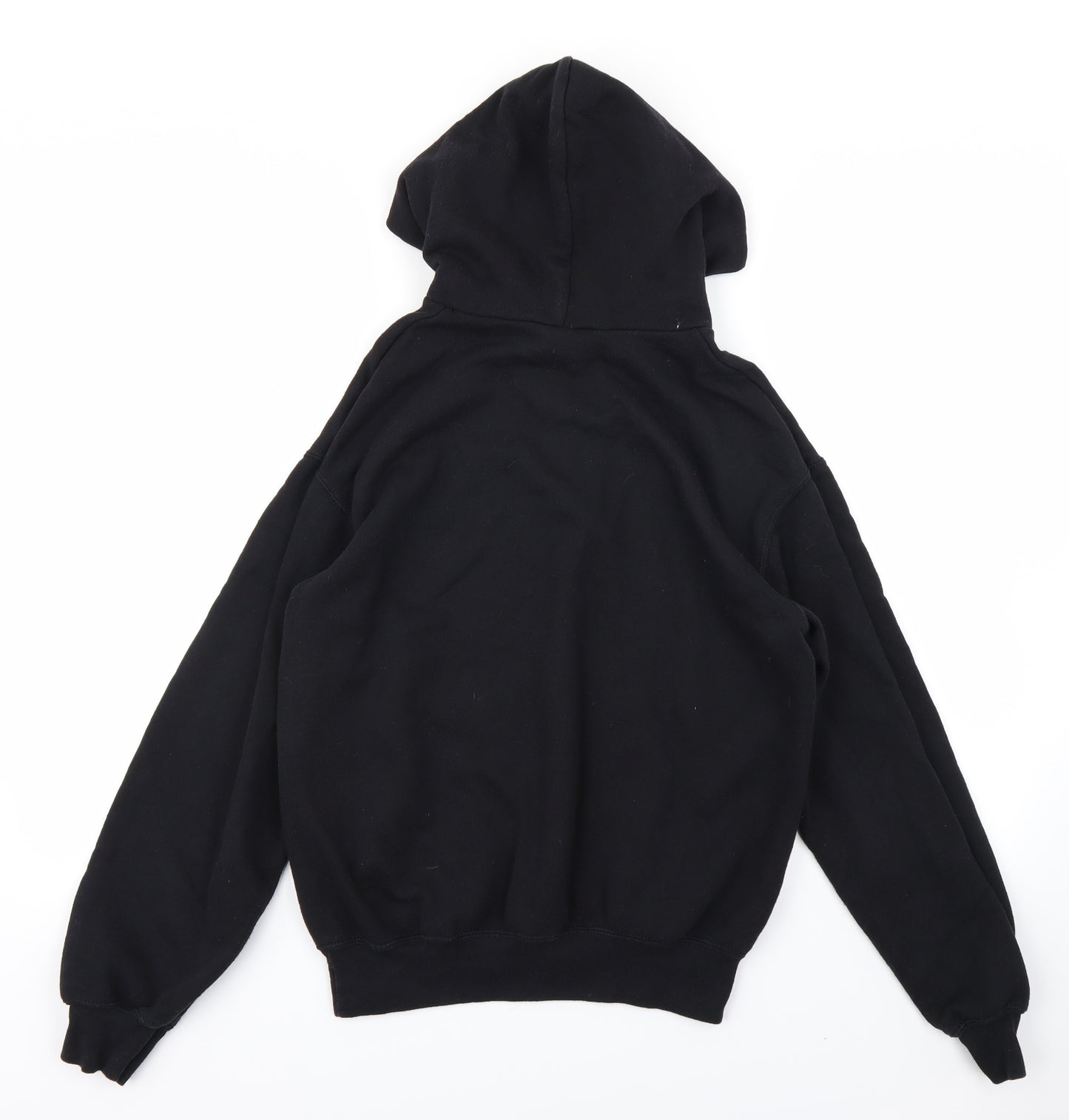 Fruit of the Loom Mens Black Check  Pullover Hoodie Size S