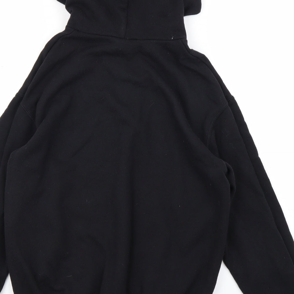 Fruit of the Loom Mens Black Check  Pullover Hoodie Size S
