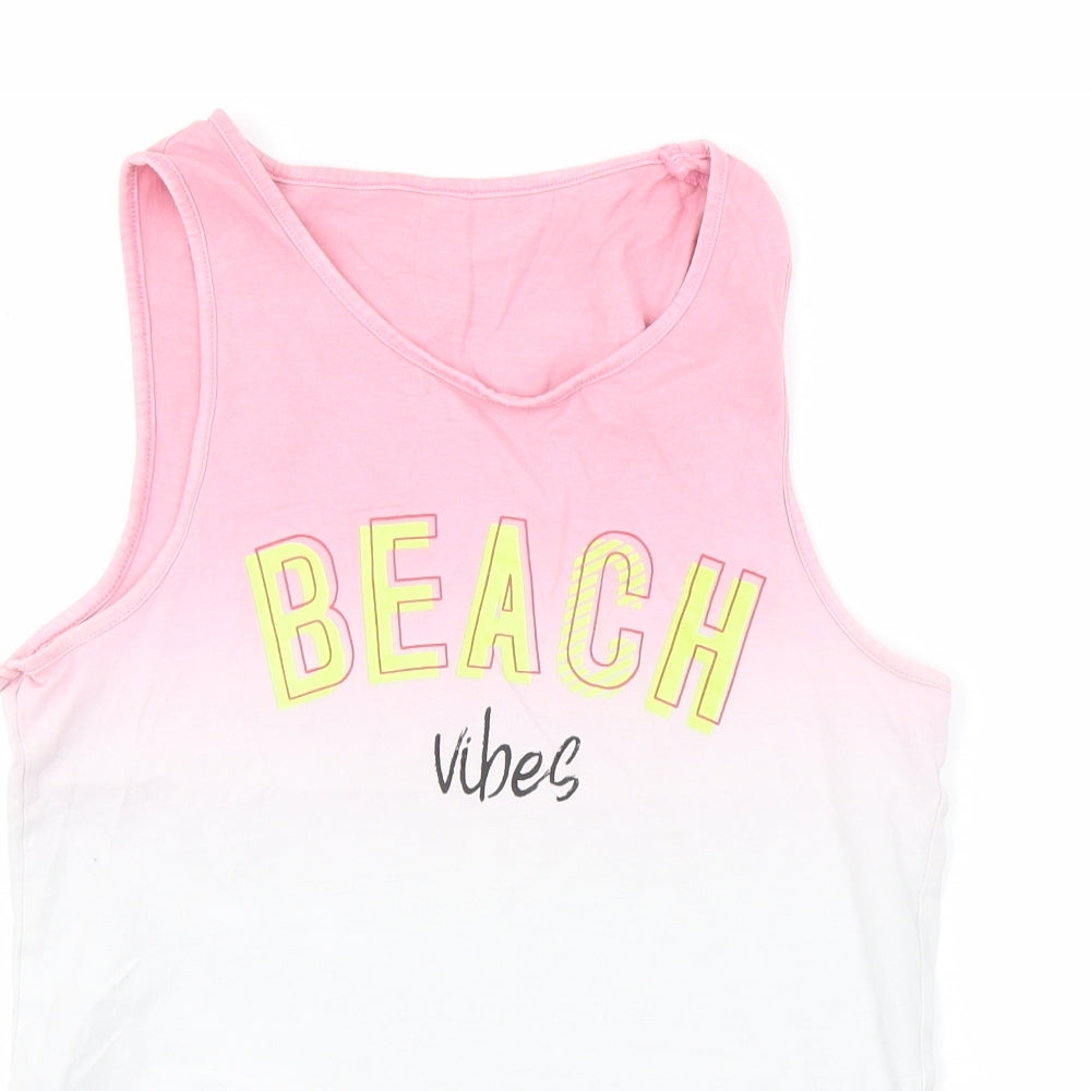 George Boys Pink   Basic Tank Size 13-14 Years