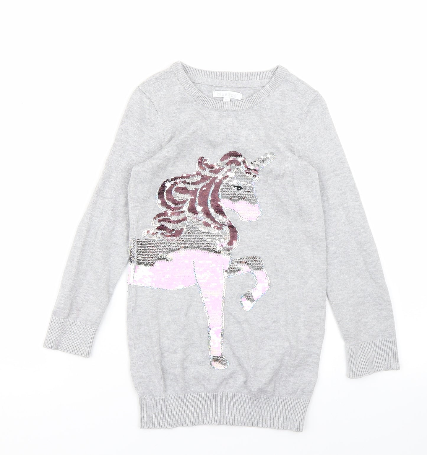 Blue Zoo Girls Grey   Pullover Jumper Size 4-5 Years