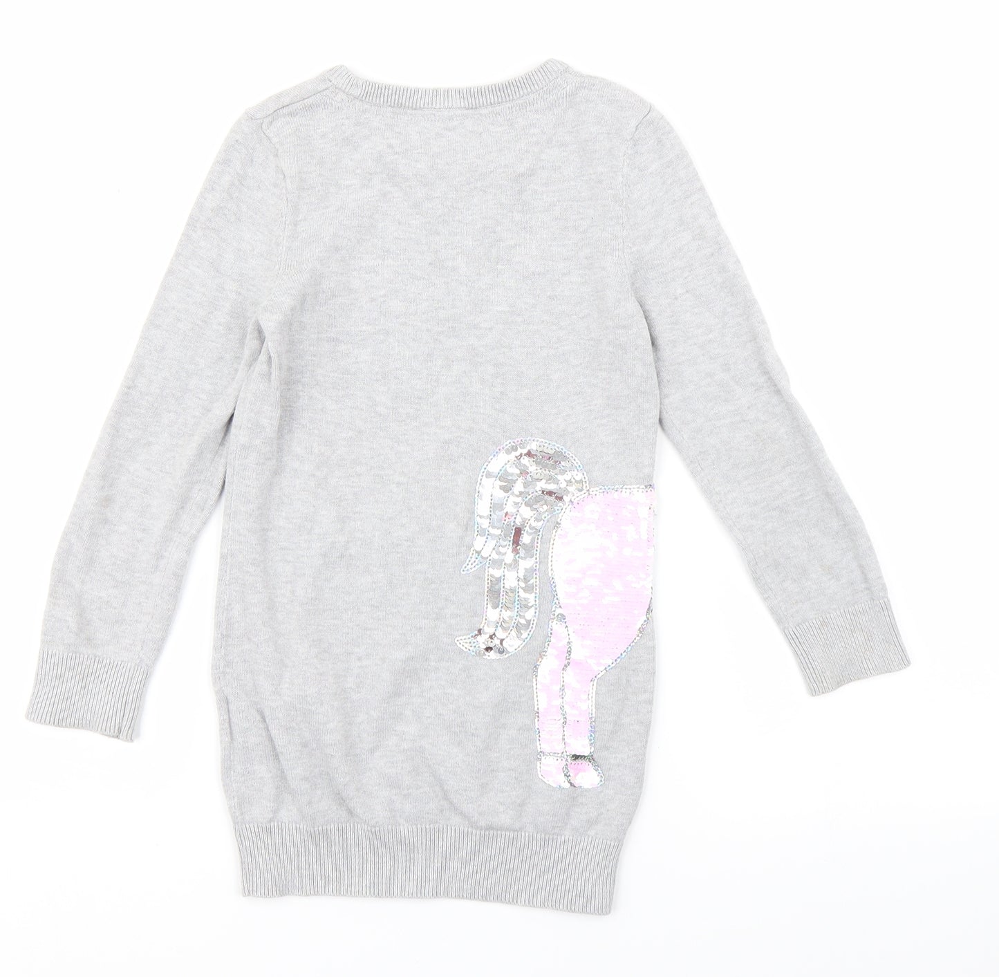 Blue Zoo Girls Grey   Pullover Jumper Size 4-5 Years