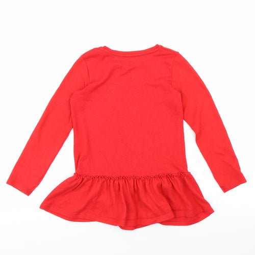 George Girls Red   A-Line  Size 5-6 Years  - smile,laugh.shine