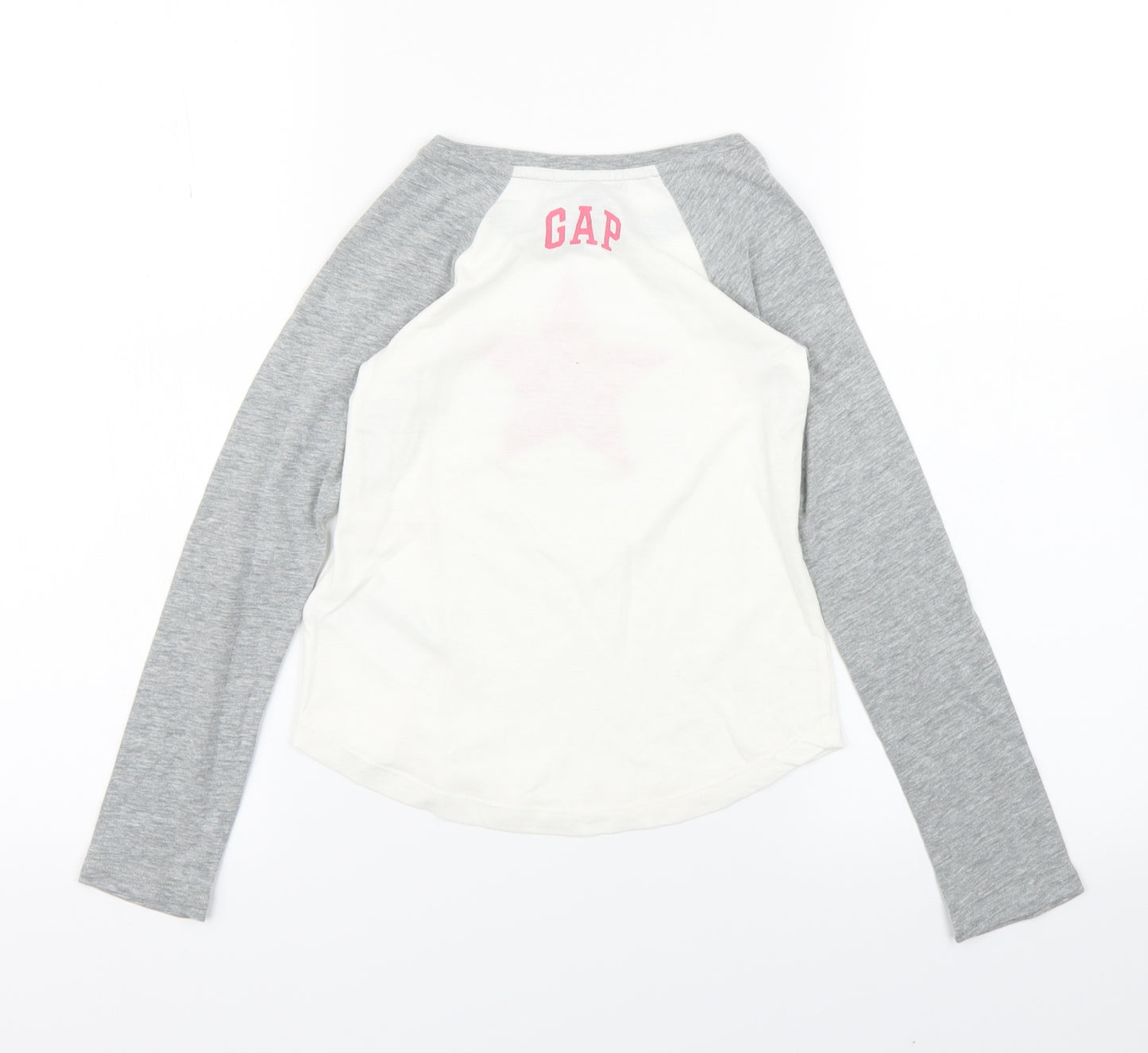 Gap Girls White   Basic Blouse Size 6-7 Years  - stars
