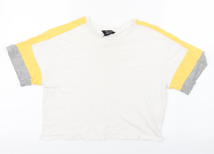 New Look Girls White   Cropped T-Shirt Size 12-13 Years