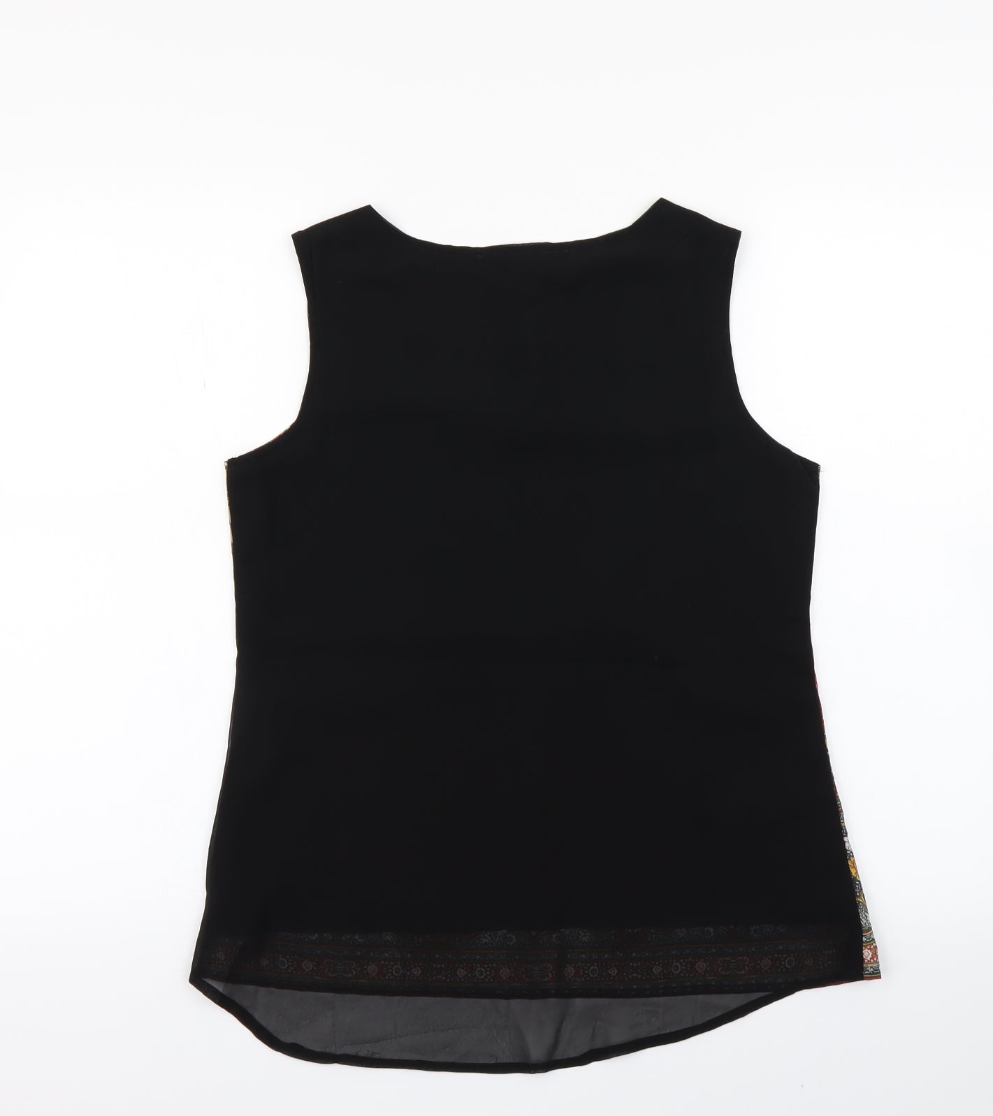 ateesa Womens Black Geometric  Basic Blouse Size M