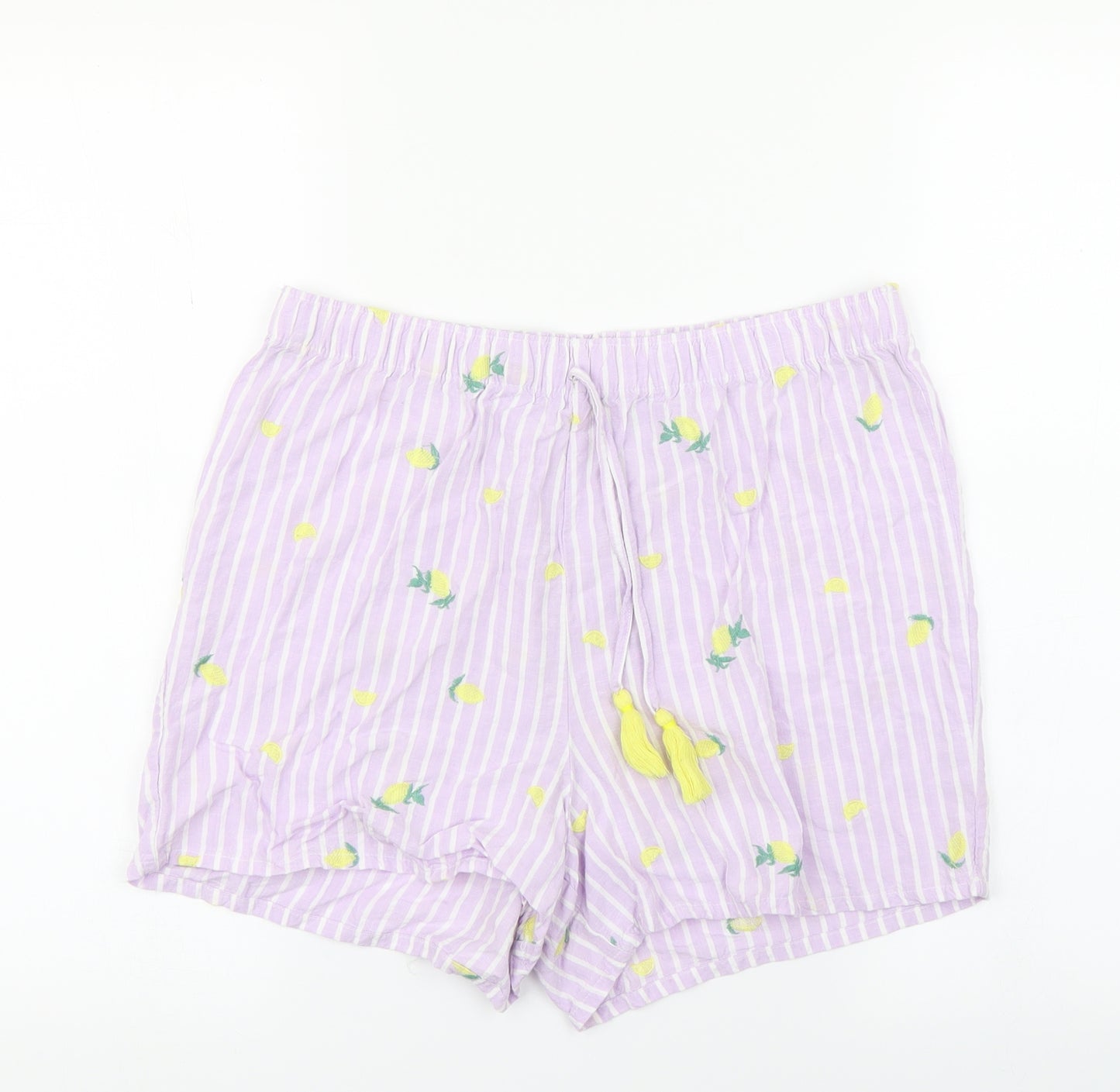 Nutmeg Womens Purple Striped  Chino Shorts Size 12
