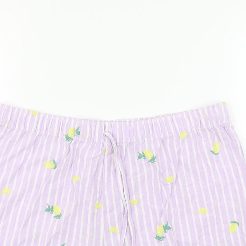Nutmeg Womens Purple Striped  Chino Shorts Size 12