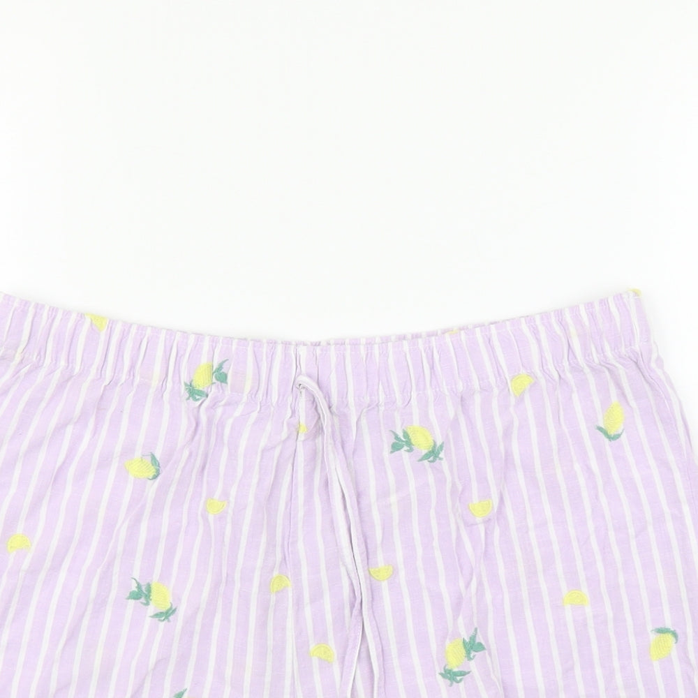 Nutmeg Womens Purple Striped  Chino Shorts Size 12