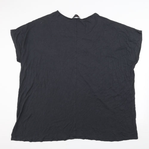 Yours Womens Black   Basic T-Shirt Size 26