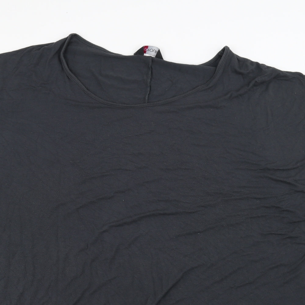 Yours Womens Black   Basic T-Shirt Size 26