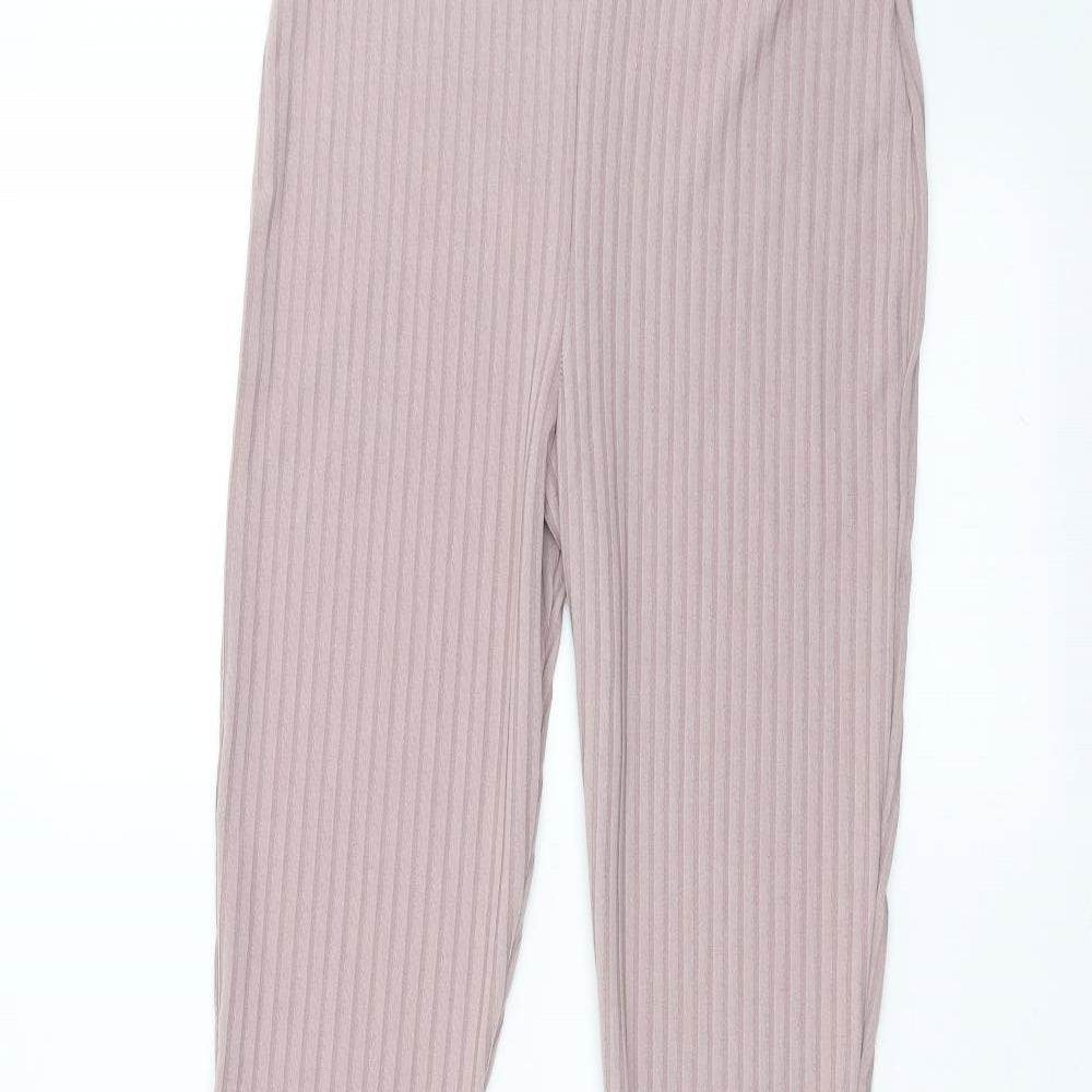 PRETTYLITTLETHING Womens Pink   Trousers  Size 10 L30 in