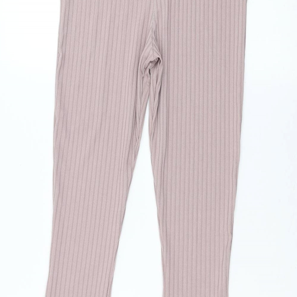 PRETTYLITTLETHING Womens Pink   Trousers  Size 10 L30 in