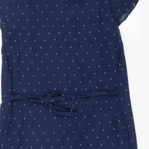 Calliope Womens Blue Polka Dot  Basic T-Shirt Size M