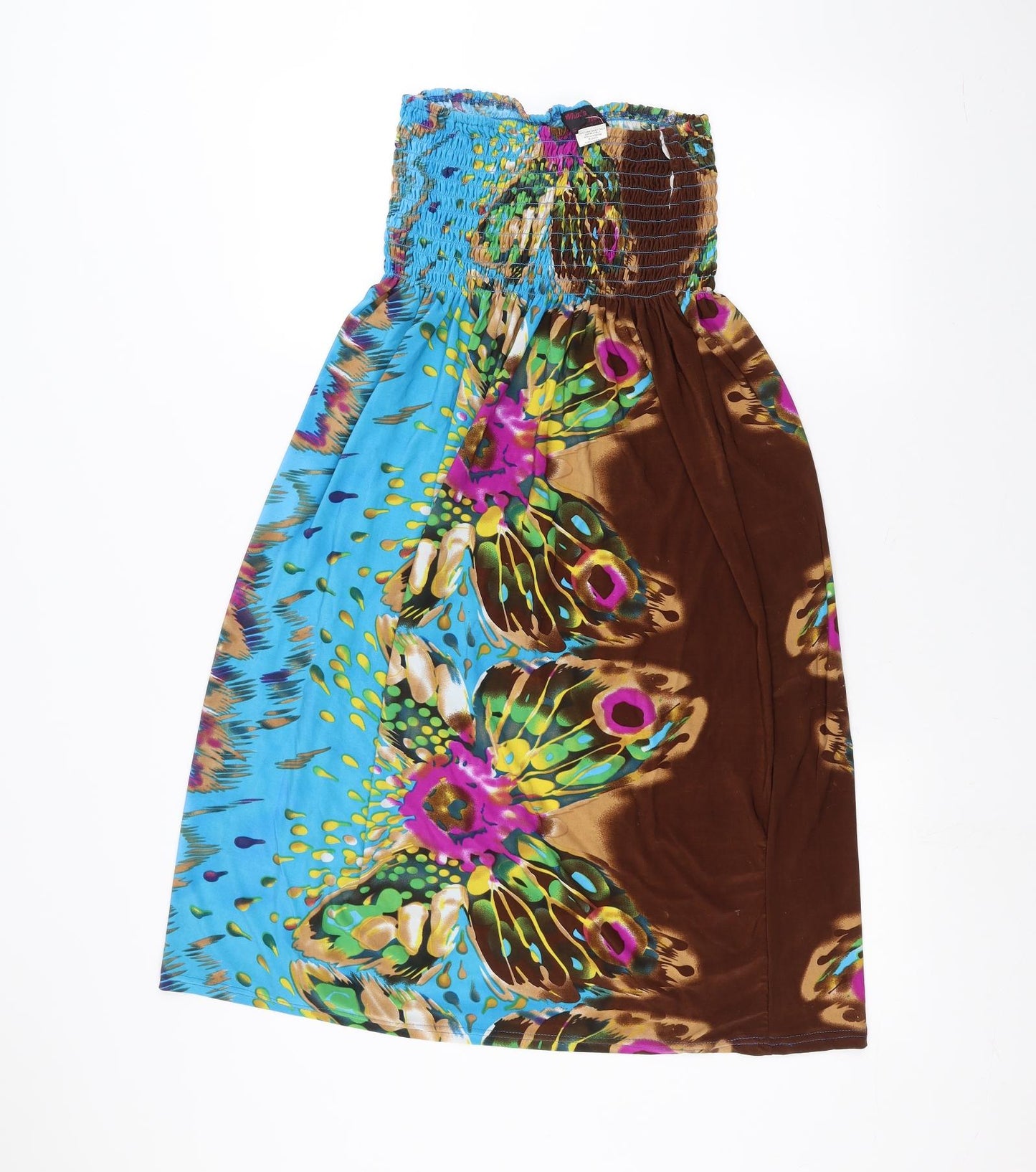 whats hot Womens Blue Floral  A-Line  Size XL