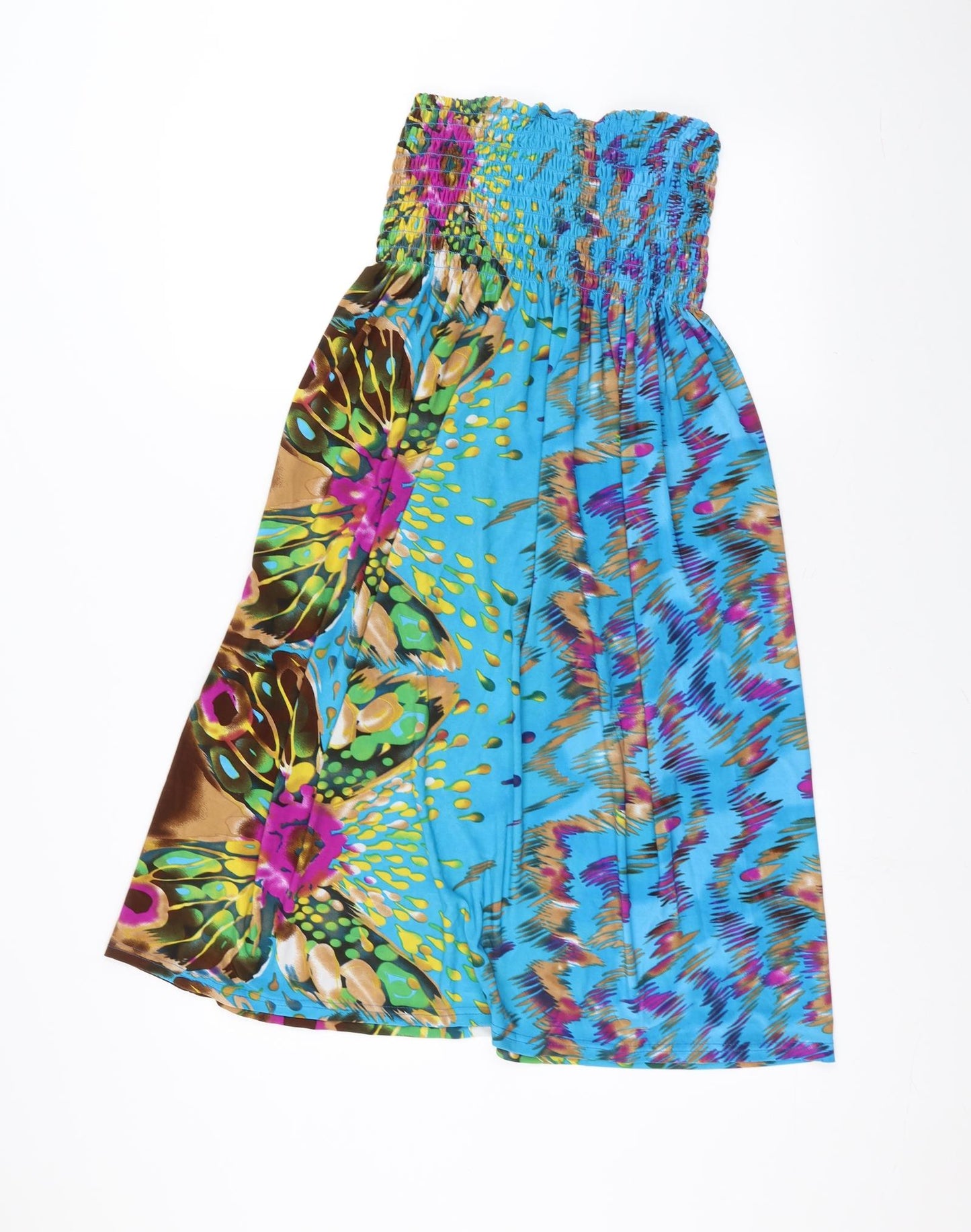 whats hot Womens Blue Floral  A-Line  Size XL