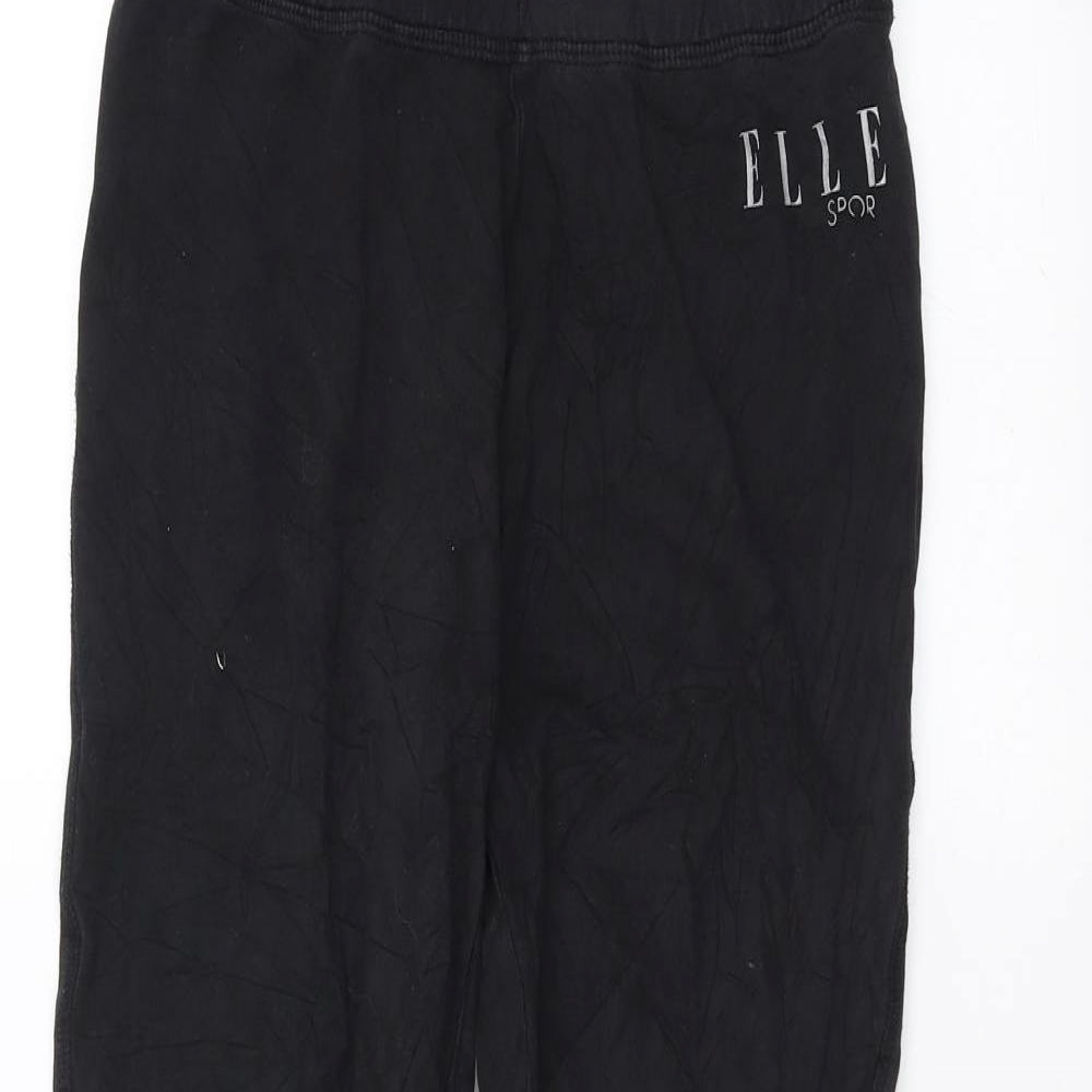 Elle Sport Womens Black   Jogger Leggings Size 12 L24 in