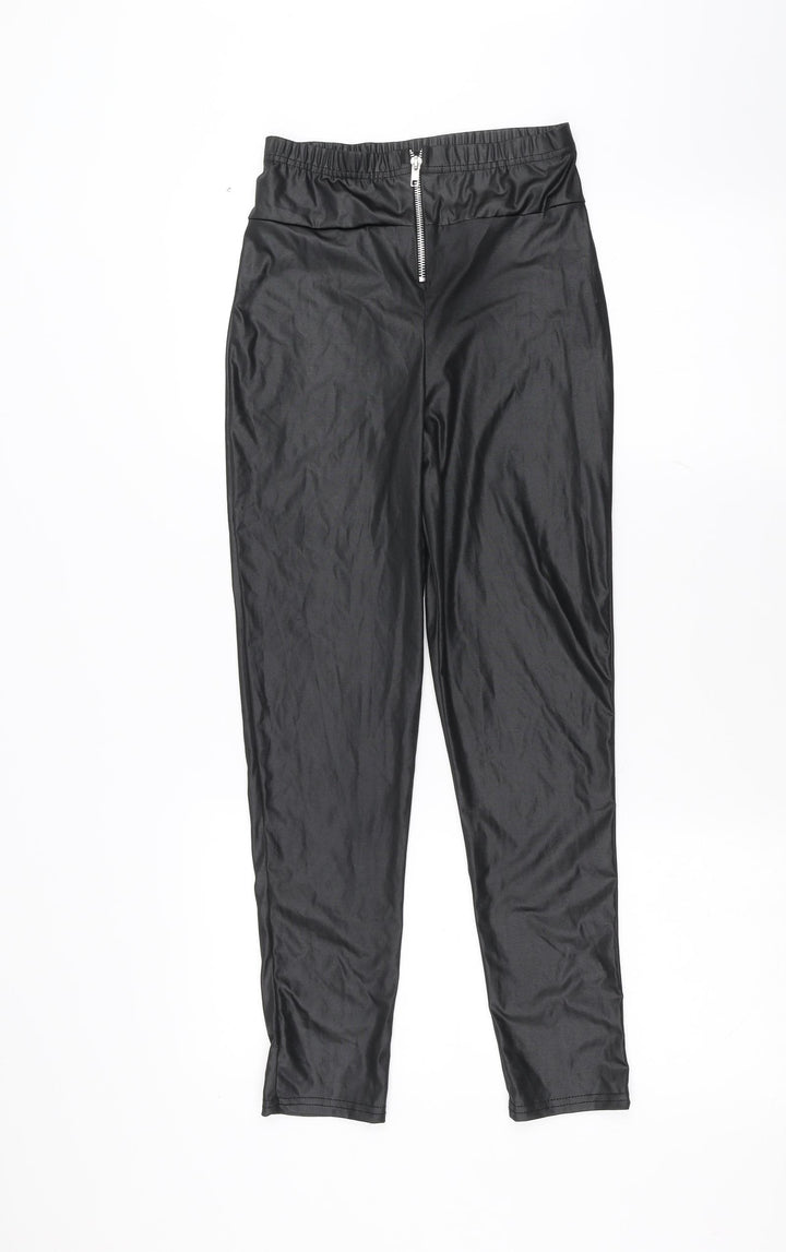 Boohoo Womens Black Trousers Size 6 L25 in