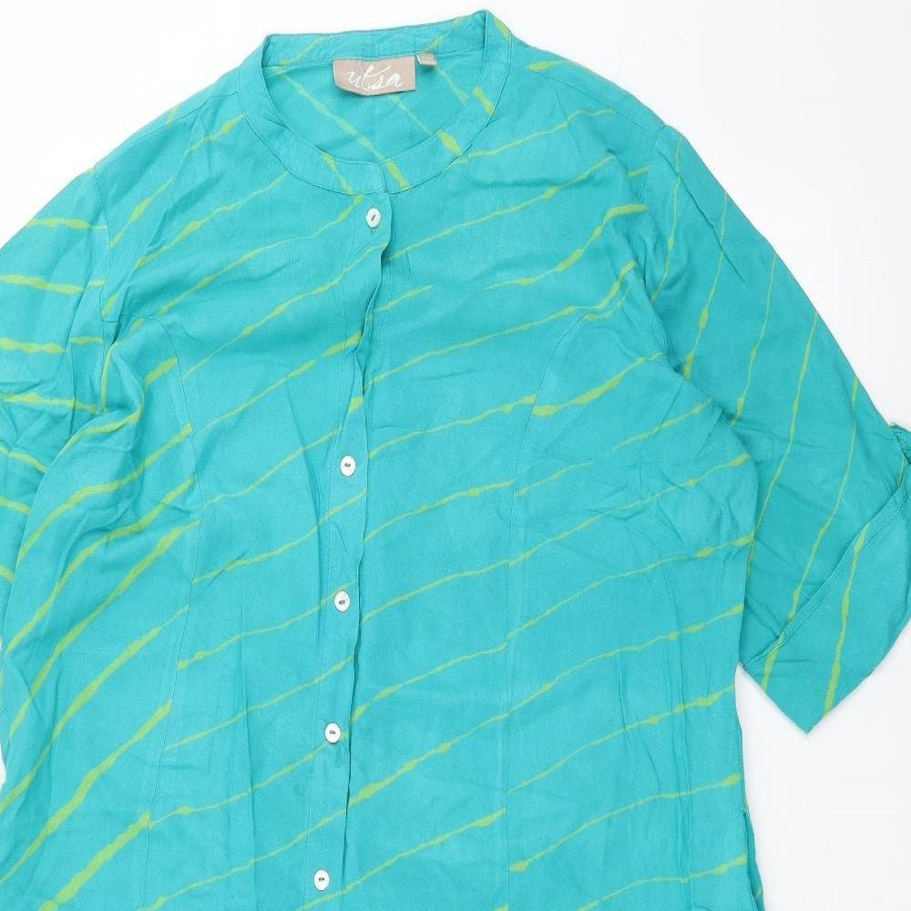 UTSA Womens Blue Striped  A-Line  Size 2XL