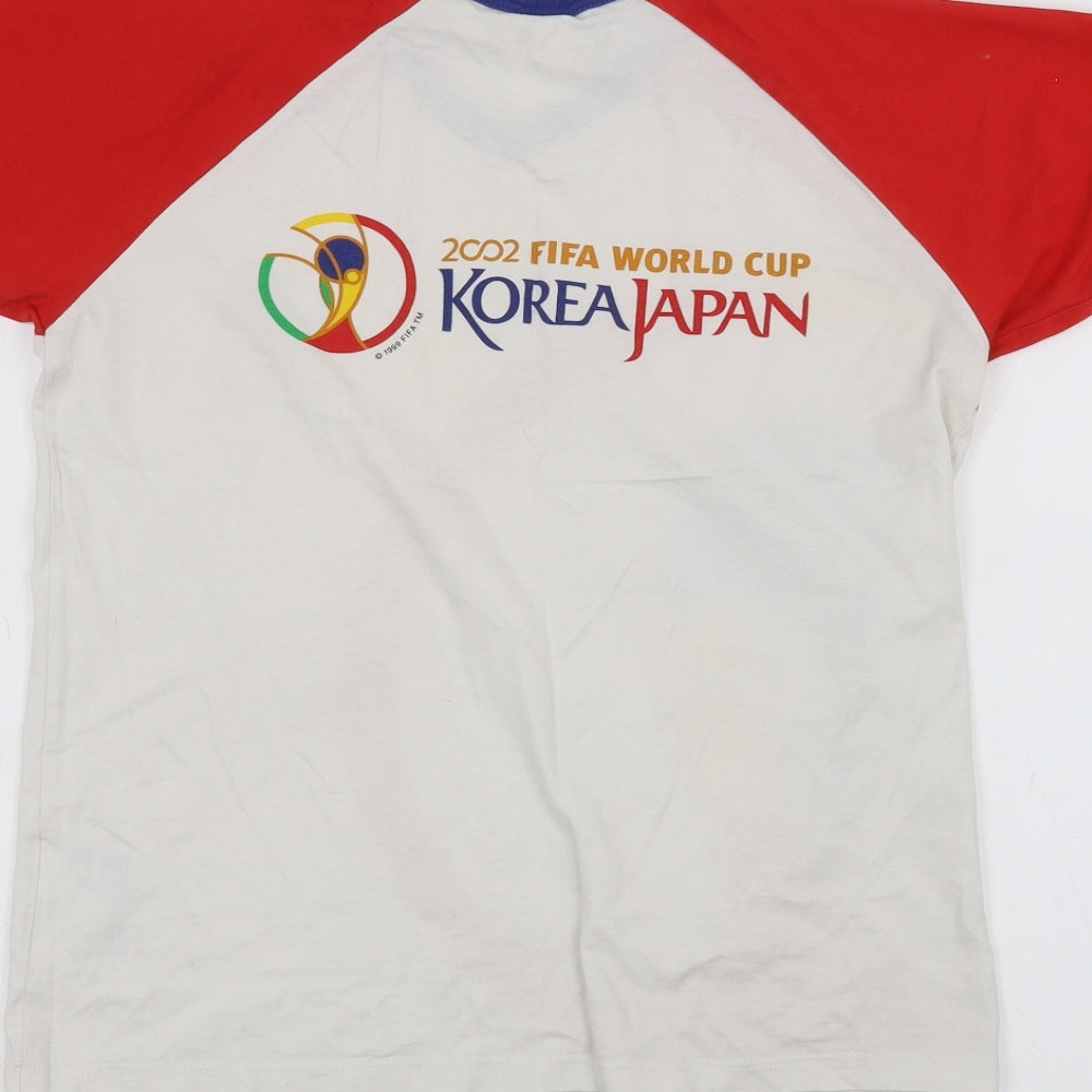 NEXT Boys White   Basic T-Shirt Size 9-10 Years  - 2002 World Cup
