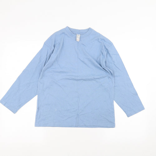 Preworn Girls Blue   Basic T-Shirt Size 9-10 Years