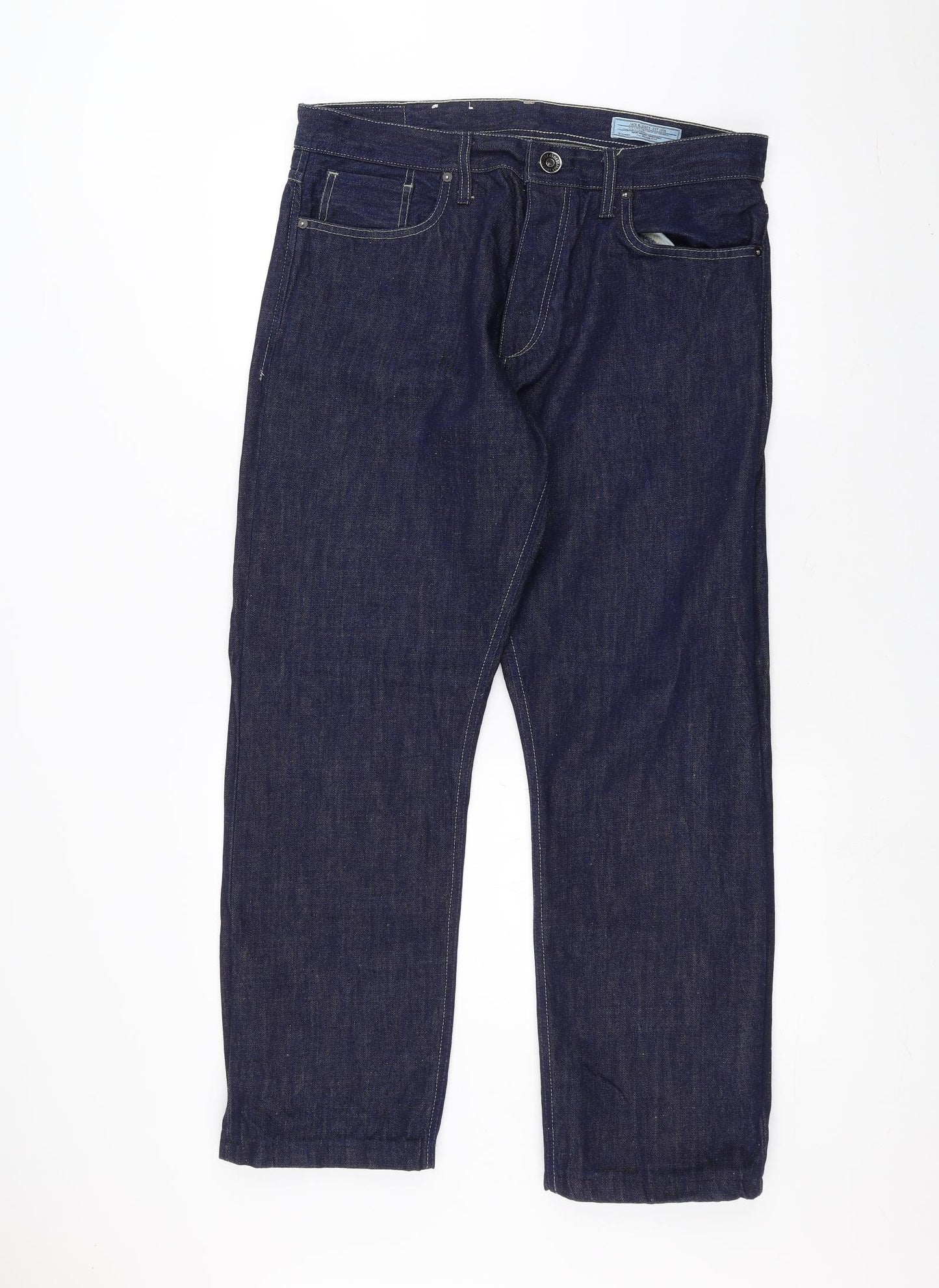 JACK & JONES Mens Blue   Straight Jeans Size 34 in L28 in