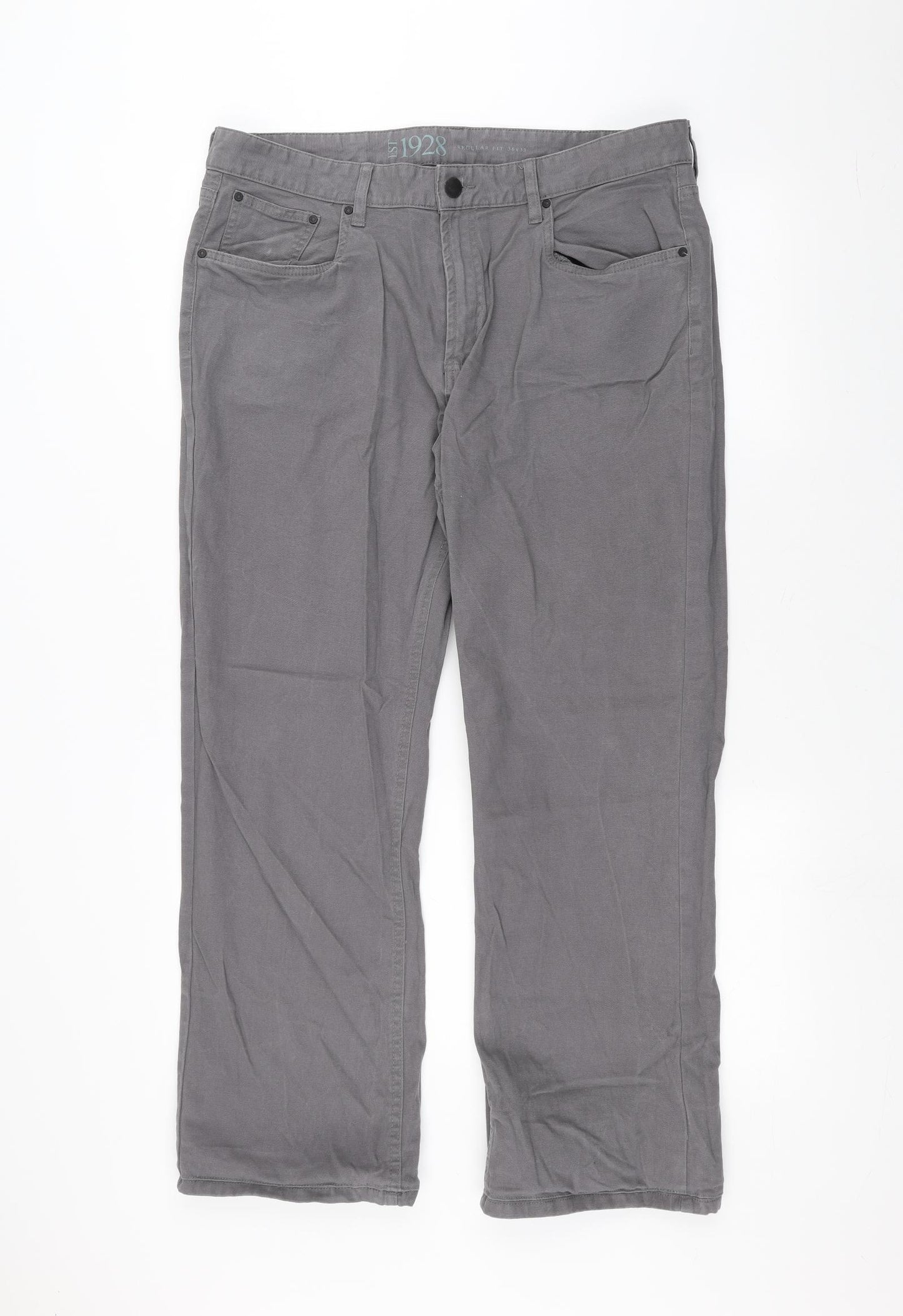 BHS Mens Grey   Straight Jeans Size 36 in L33 in