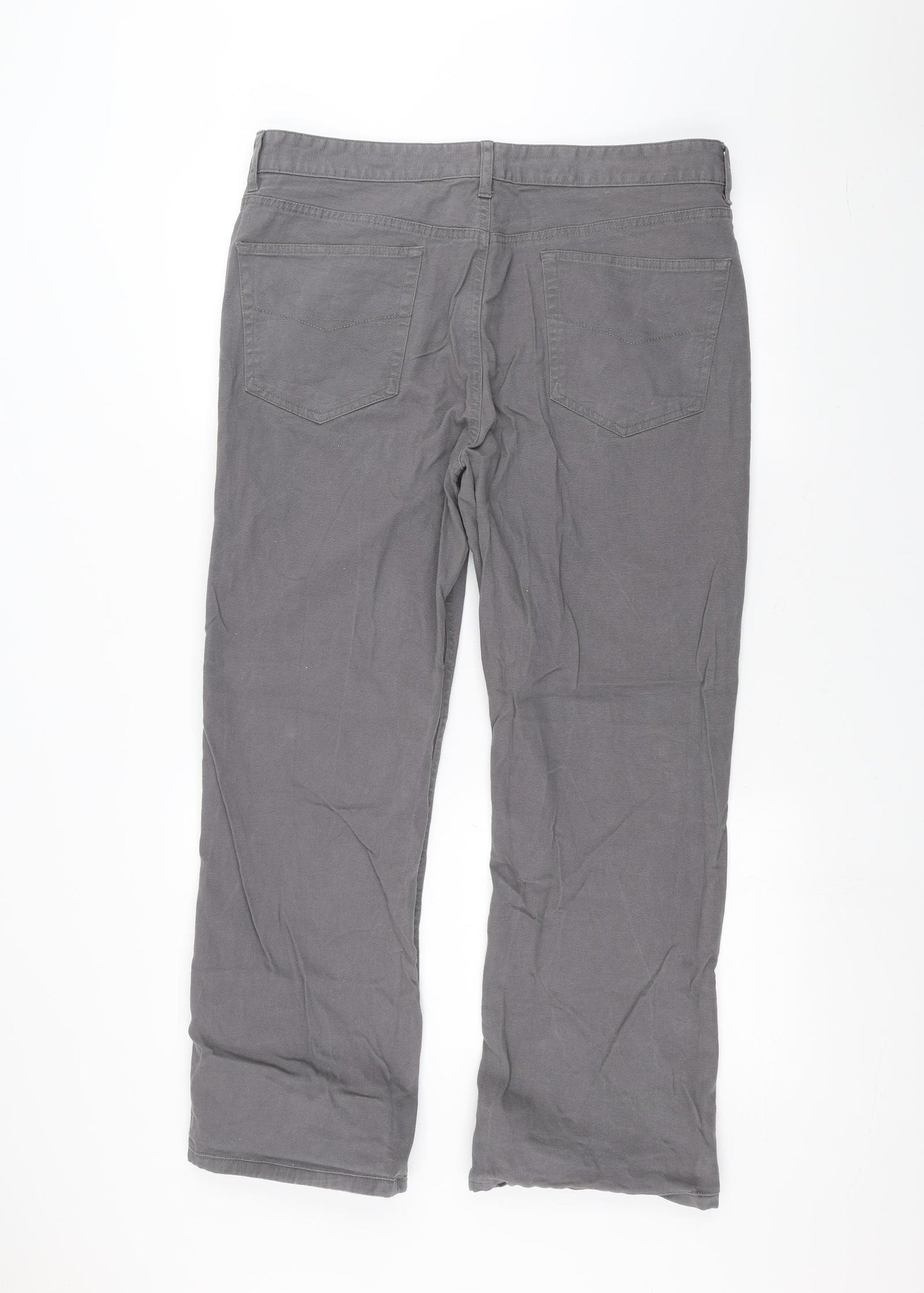 BHS Mens Grey   Straight Jeans Size 36 in L33 in