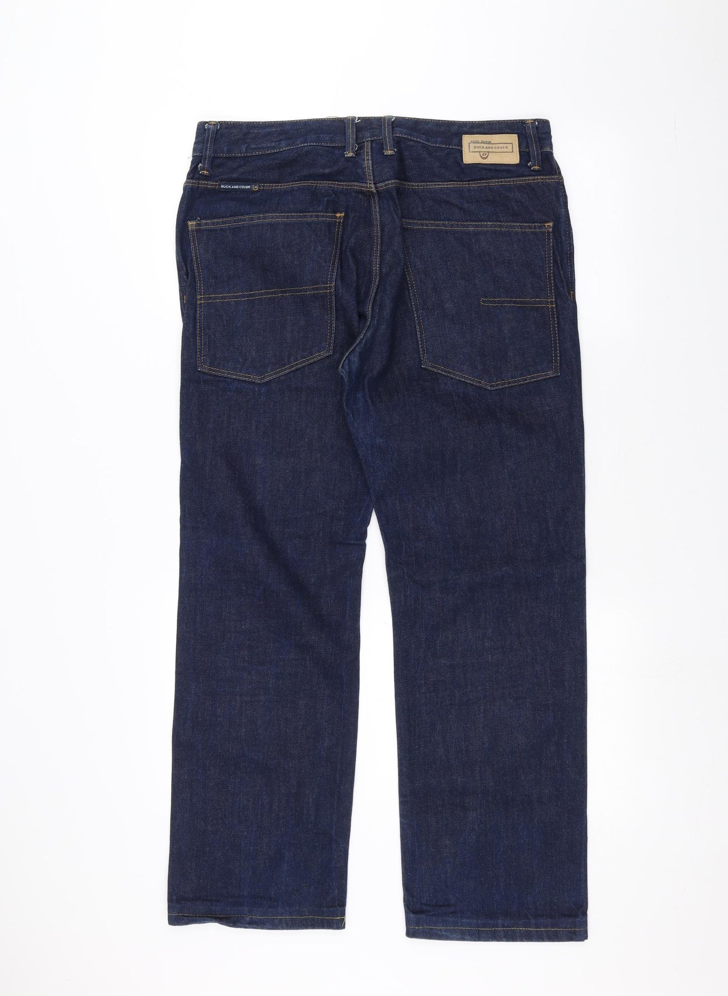 Duck and Cover Mens Blue   Straight Jeans Size 36 in L34 in