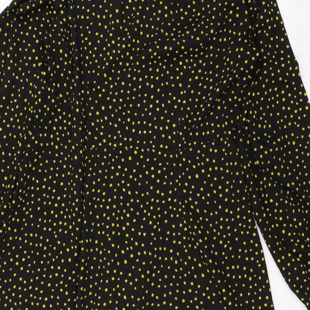 New Look Womens Black Polka Dot  A-Line  Size 16
