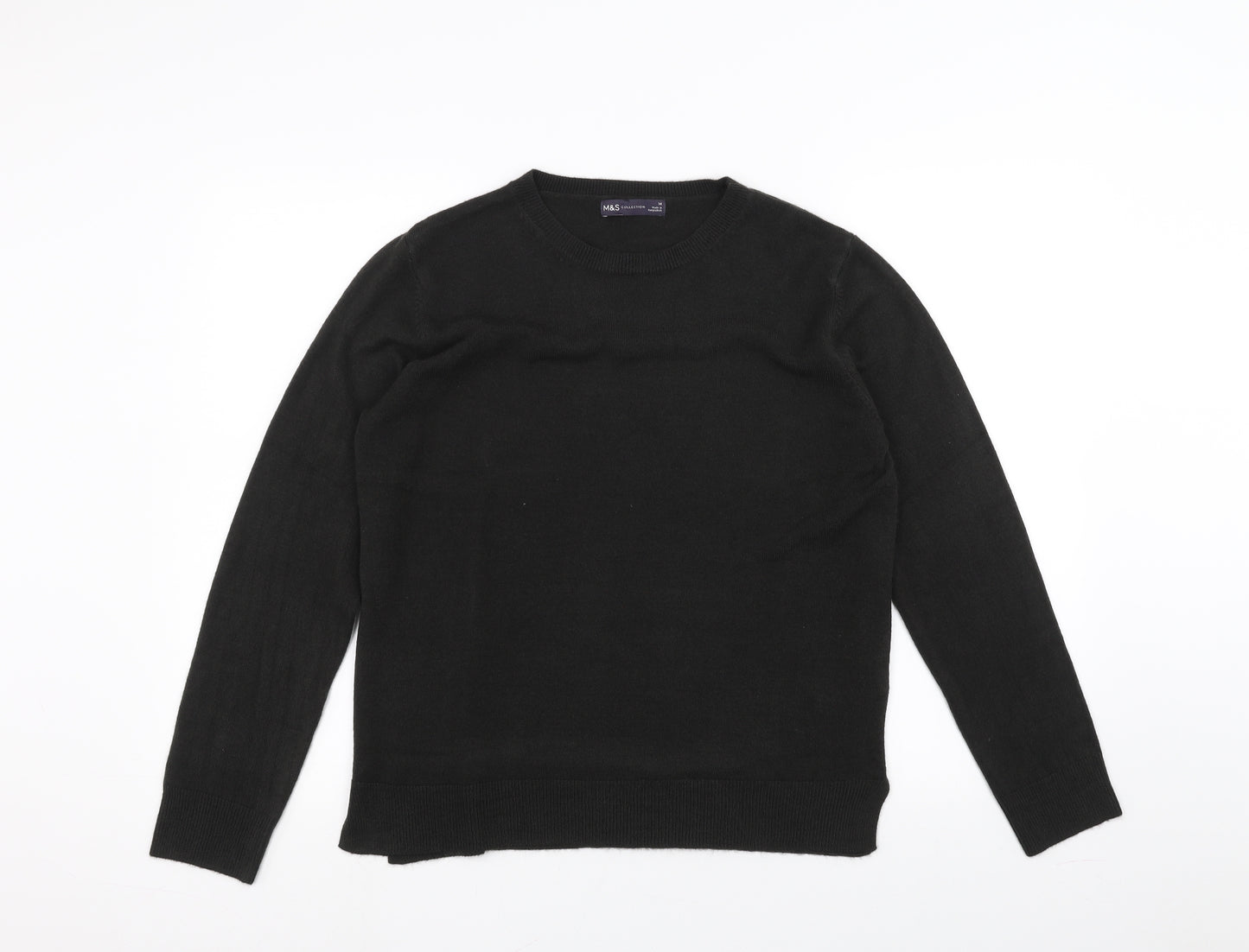 Marks and Spencer Womens Black   Pullover Jumper Size 14