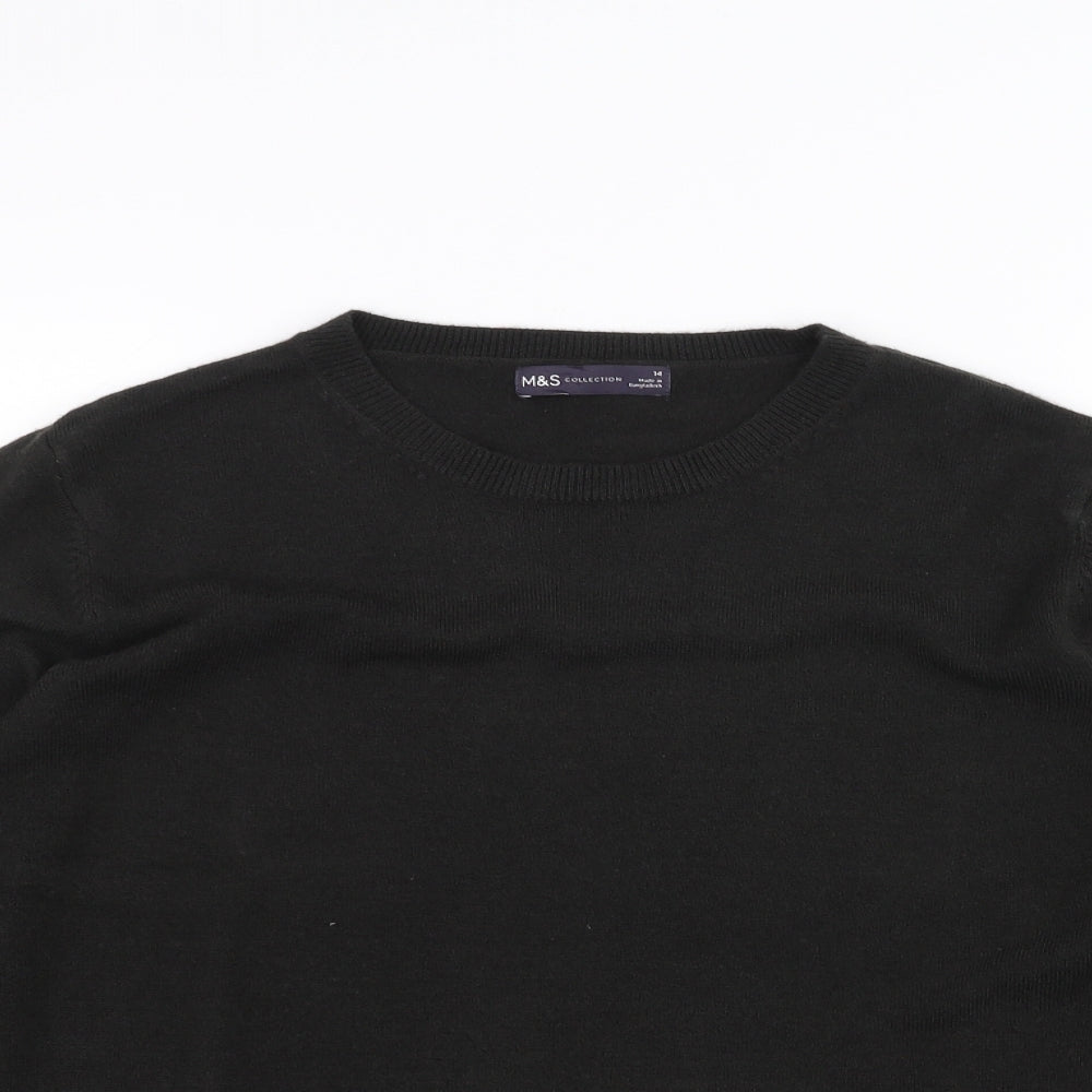 Marks and Spencer Womens Black   Pullover Jumper Size 14
