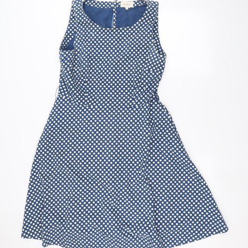 Vacknox Womens Blue Polka Dot  A-Line  Size 12