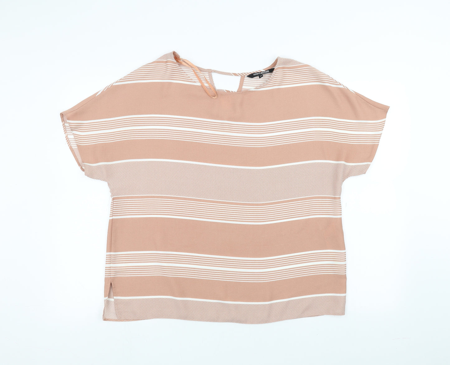 debinhams Womens Pink Striped  Basic T-Shirt Size 14