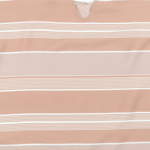 debinhams Womens Pink Striped  Basic T-Shirt Size 14