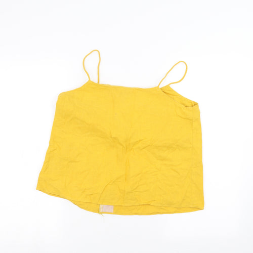Topshop Womens Yellow   Basic T-Shirt Size 12